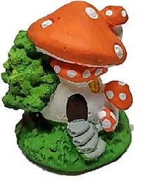 Himi Pasta Süsleri Turuncu Mantar Ev Minyatür Figür Karakter Oyuncakları Evcilik Oyuncakları Küçük Minik Oyuncaklar