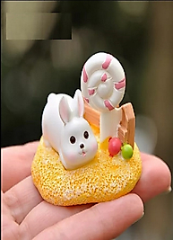 Himi Pasta Süsleri Sevimli Tavşan Maket Kürdanlı Cupcake Pasta Süsü Doğum Günü Süsleri Kürdan Süsü