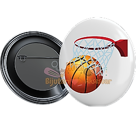 Basketbol Metal Resimli İğneli Buton Rozet Magnet Anahtarlık Açacak Çanta Rozetleri M7