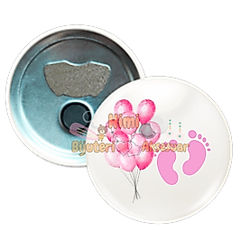 Bebek Doğum Günü Baby Shower Metal Resimli İğneli Buton Rozet Magnet Anahtarlık Açacak Çanta Rozetleri M3