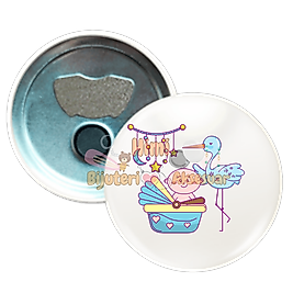 Bebek Doğum Günü Baby Shower Metal Resimli İğneli Buton Rozet Magnet Anahtarlık Açacak Çanta Rozetleri M10