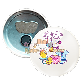 Bebek Doğum Günü Baby Shower Metal Resimli İğneli Buton Rozet Magnet Anahtarlık Açacak Çanta Rozetleri M11