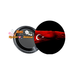 Türk Bayrağı Metal Resimli İğneli Buton Rozet Magnet Anahtarlık Açacak Çanta Rozetleri M1
