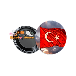 Türk Bayrağı Metal Resimli İğneli Buton Rozet Magnet Anahtarlık Açacak Çanta Rozetleri M7