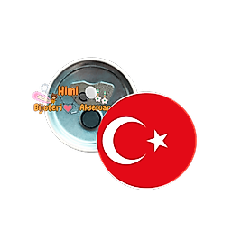 Türk Bayrağı Metal Resimli İğneli Buton Rozet Magnet Anahtarlık Açacak Çanta Rozetleri M8