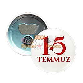 15 Temmuz Demokrasi Zaferi Metal Resimli İğneli Buton Rozet Magnet Anahtarlık Açacak Çanta Rozetleri M5