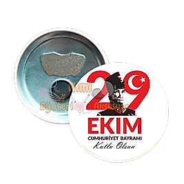 29 Ekim Cumhuriyet Bayramı Metal Resimli İğneli Buton Rozet Magnet Anahtarlık Açacak Çanta Rozetleri M2