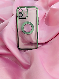 iPhone 12  Kamera Lens Korumalı Yeşil Telefon Kılıfı