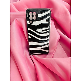 Samsung Galaxy A22 Zebra Desen Kabartmalı Telefon Kılıfı