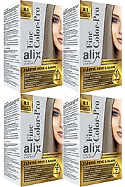 Alix 50 Ml Kit Saç Boyası 8 1 Küllü Koyu Sarı 4 Lü Set