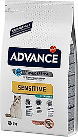 Advance Adult Sterilised Sensitive Somonlu Kısırlaştırılmış Yetişkin Kuru Kedi Maması 3 Kg