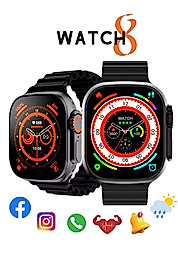 Favors Watch 8 Ultra Siyah Akıllı Saat Arama Yapma, Sensörlü, Spor Mod, Bildirim, Türkçe Smart Watch