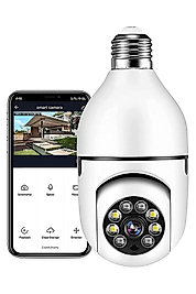 resolut Ampul Kamera Harekete Duyarlı Gece Görüşlü Kablosuz Bebek Izleme Kamerası Güvenlik Akıllı Wifi 360hd