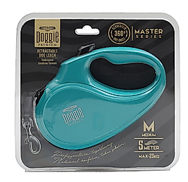 Doggie Master Serisi Otomatik Uzatma Tasması M-25kg-5mt Açık Mavi