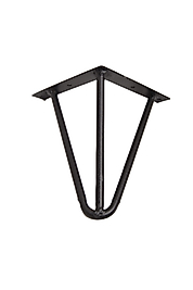 Metal Firkete Masa Ayağı Orta Sehpa - Zigon - Kütük Masa Ayağı 15 Cm Siyah 4 Adet