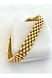 Luxury Altın Kaplama Çelik Kordon Bileklik