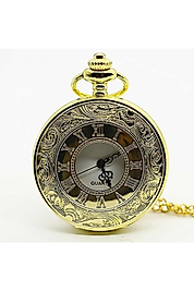 Vintage Roma Rakamlı Cep Saati Köstekli Saat Altın