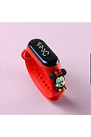 Mickey Mouse Figürlü Su Geçirmez Dokunmatik Led Ekranlı Dijital Çocuk Ve Genç Kol Saati