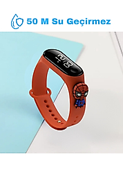 [kutulu] Spiderman- Örümcek Adam Figürlü Dijital Çocuk Saati - Su Geçirmez - Led Dokunmatik Ekran