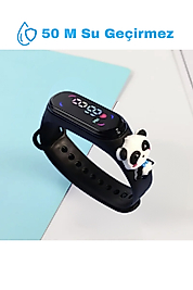 [kutulu] Panda Figürlü Dijital Çocuk Saati - Su Geçirmez - Led Dokunmatik Ekran
