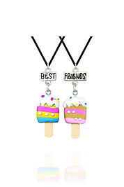 Renkli Dondurma Best Friends 2'li Arkadaşlık Kolyesi