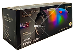Powerway WRX19 LED Işıklı Hoparlör Taşınabilir Bluetooth Wireless Ses Bombası Hoparlör