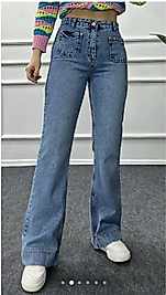 Zara Model Yüksek Bel Kargo Cepli jean(kot) Pantolon