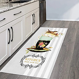 Rovigo Home Dijital Baskı Yıkanabilir Kaymaz Taban Mutfak Halısı 100x150 cm