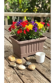 Ova Balkon Saksı No:1 – 27x16 cm, 3.5 Litre Dikdörtgen Saksı
