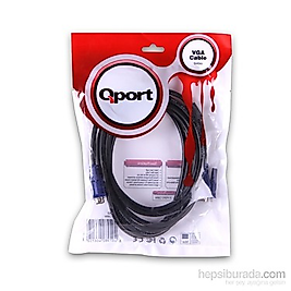 Qport 3 Metre Vga Kablosu