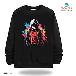 Asi Genç Görselli Bisiklet Yaka Erkek kadın Slimfit Sweatshirt
