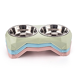 Lion Dog Bowl 33*6.5cm İkili Metal Tabaklı Mama Kabı