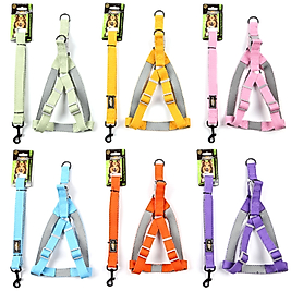 203479-Doglife Köpekler İçin Cotton Göğüs Tasması+Gezdirme 2,5cm