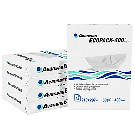 Ecopack-400 A4 80 gr 1 Koli (2000 Sayfa) Fotokopi Kağıdı