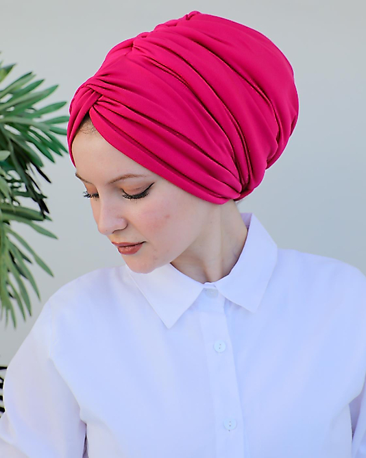 Önü Düğümlü Dolgulu Fuşya