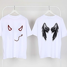 Miracix BS42 Unisex DTF Çift Yön Baskı Beyaz Tişört