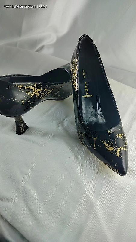 siyah efektli rugan ayakkabı