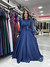 Diva Lacivert Tesettür Abiye