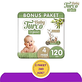 Baby Turco Bebek Bezi 4 Numara 120'li (240 adet)