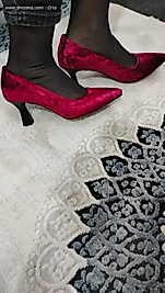 bordo kadife ayakkabı