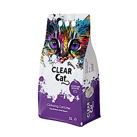 Clear Cat Topaklaşan Kedi Kumu 10Lt (Pudra-Aloe Vera-Lavanta)