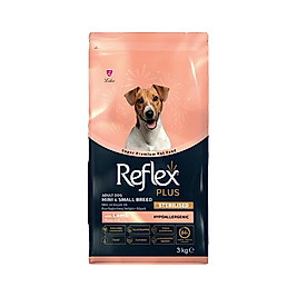 Reflex Plus Kuzu Etli Mini ve Küçük Irk Kısırlaştırılmış Yetişkin Köpek Maması 3 kg