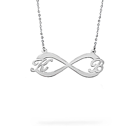 Kişiye Özel 14K Altın Kaplama Sonsuzluk Harf Kolye