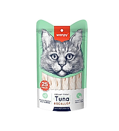 Wanpy Ton Balıklı ve Deniz Taraklı Krema Kedi Ödülü 25x14gr