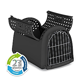 IMAC LINUS CABRIO 2ND LIFE USTU AÇILIR EVCİL HAYVAN TAŞIMA ÇANTASI SİYAH 52,5X32X34,5CM