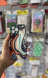iPhone 13 Pro Max Mika Cam Sulu Boya Desen Telefon Kılıfı