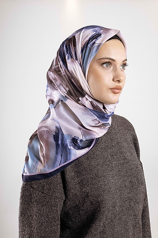 Desenli Soft Eşarp Koleksiyonu Pastel Desen-1