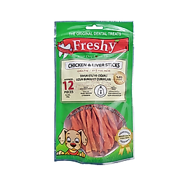 Fresh Dental Tavuk Etli ve Ciğerli Burgu Çubuk 12 x 100 g