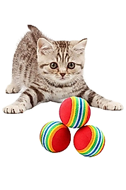 Sünger Kedi Köpek Çiğneme Ve Oyun Topu 3 Adet