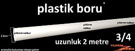 2 ADET 2 METRELİK 25LİK PPRC PLASTİK BORU SU TESİSAT EV TESİSAT BORUSU ÜÇ ÇEYREK SU BORUSU